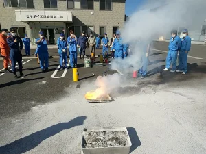 マグネシウム消火訓練